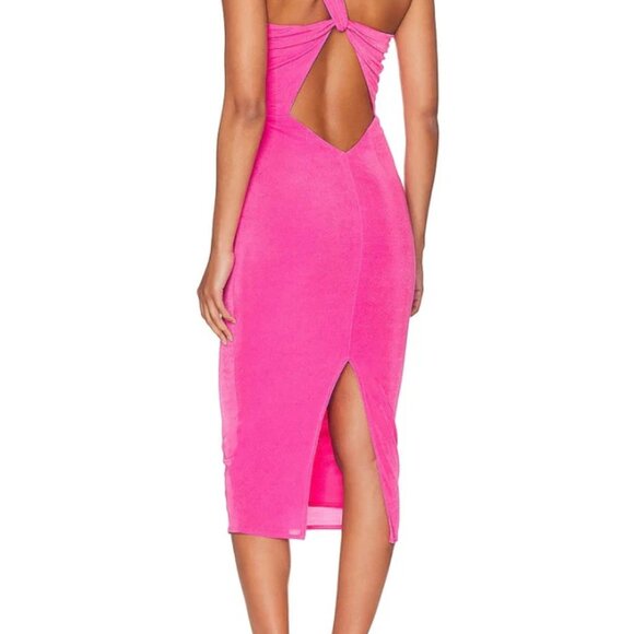 Katie May Ash Dress Barbie Pink One-Shoulder Sleeveless Cutout Bodycon Small S - Picture 3 of 13